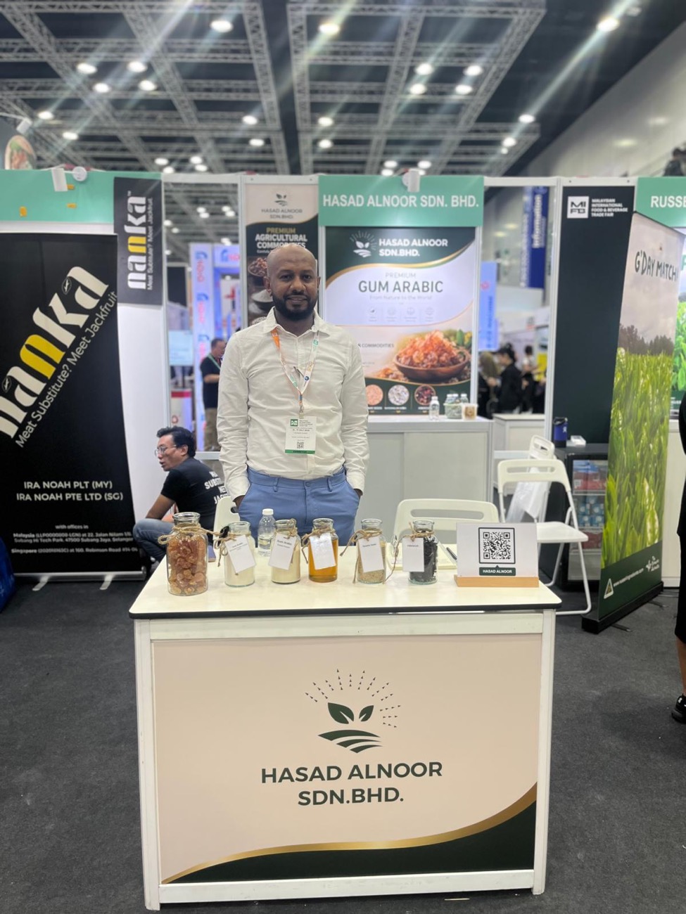 Gum arabic samples on display at MIFB